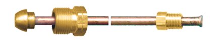 1/4 x 36" Copper Tube - Brass Male Short Nose POL (CGA510) - Male Inverted Flare Nut Pigtail  CP-2236