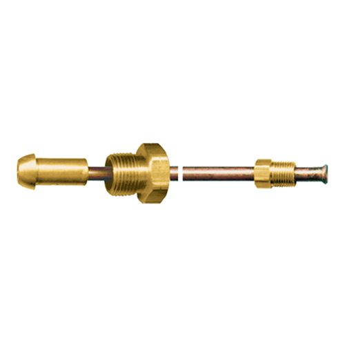 1/4 x 20" Copper Tube - Brass Male Long Nose POL (CGA510) - Male Inverted Flare Nut Pigtail  CP-2320