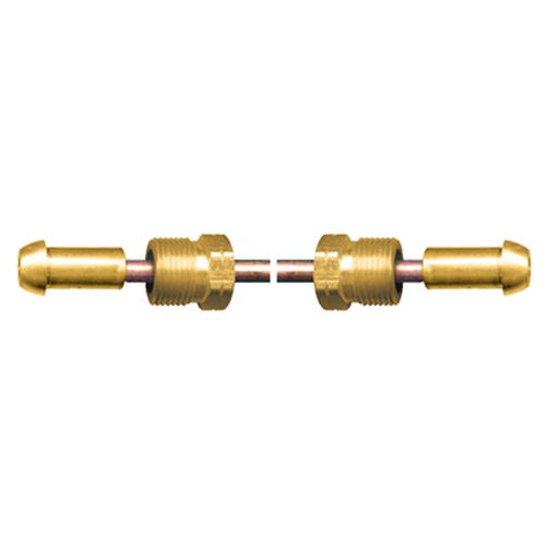 1/4 x 20" Copper Tube - Brass Male Long Nose POL (CGA510) - Male Long Nose POL (CGA510) Pigtail  CP-2520