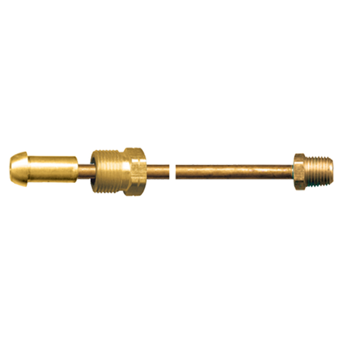 1/4 x 12" Copper Tube - Brass Male Long Nose POL (CGA510) - Male NPT Pigtail  CP-2812