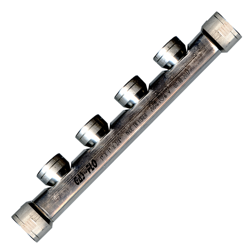 3/4 x 1/2 x 3/4"  Stainless Steel 4-Port Manifold  GFMAN-ED4