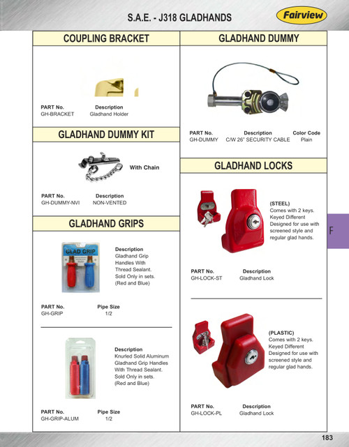 Glad Hand Dummy w/Chain  GH-DUMMY-NVI