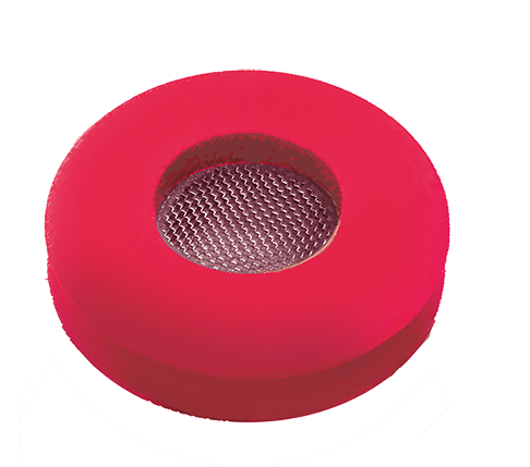 3/8" Red Emergency Female NPT Rear/Bottom Mount Glad Hand w/Screen Seal  GHM-E-SC