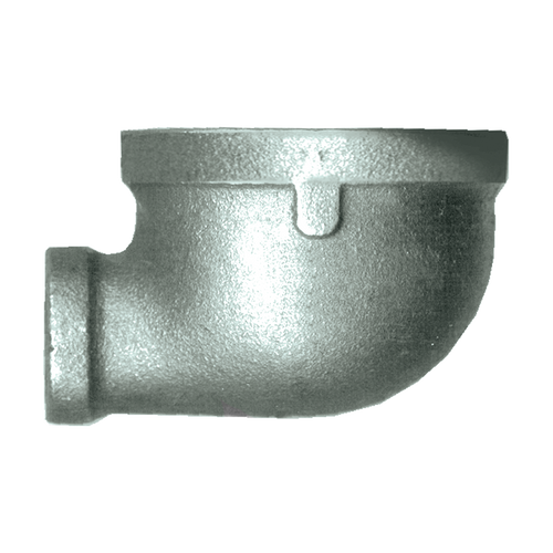 2 x 3/4" Sch. 40 Galvanized Iron Female NPT 90° Reducing Elbow  GI-100-ME