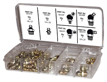 100 Pc. Assorted Metric Grease Nipple Kit  GNM-100-KIT