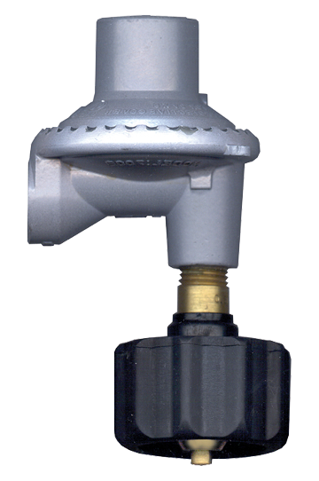Fixed Low Pressure 90° Propane BBQ Regulator w/Black Nylon Female QCC1  GR-766
