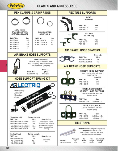 1/2" Single Eye Bolt Air Brake Hose Support   HAB-HCE-8