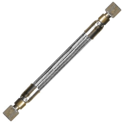 1/2 x 120" Female 45° SAE - PTFE Hose/Stainless Steel Cover Crimped Hose Assembly  HT10C120FS10FS10