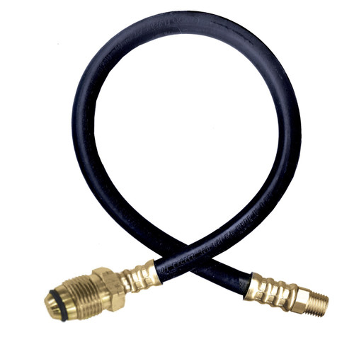 1/4 x 48" Male NPT - Male POL (CGA510) - Type I Nitrile Rubber Natural Gas Hose Assembly  I4C48MP4POL