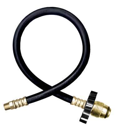 1/4 x 60" Male NPT - Male POL (CGA510) - Type I Nitrile Rubber Natural Gas Hose Assembly  I4C60MP4POLHW