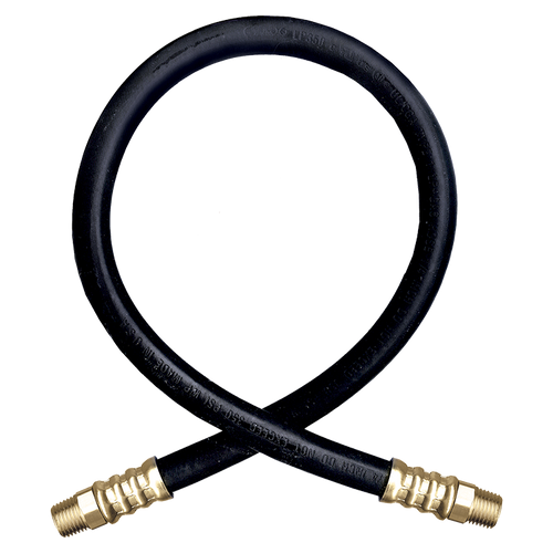 3/8 x 48" Male NPT - Type I Nitrile Rubber Natural Gas Hose Assembly  I6C48MP6MP6