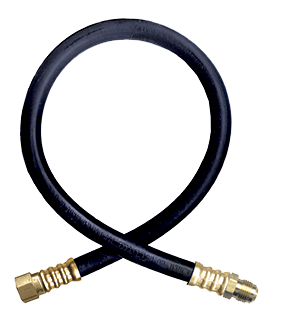 3/8 x 60" Female 45° SAE - Male 45° SAE - Type I Nitrile Rubber Natural Gas Hose Assembly  I6C60FS6MS6