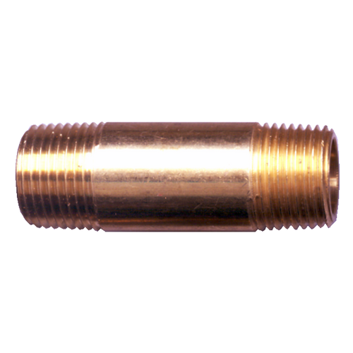 1/2 x 3-1/2" Lead Free Brass Male NPT Nipple  LF-113-D3-1/2