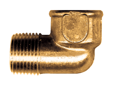3/8" Lead Free Forged Brass Male NPT - Female NPT 90° Street Elbow  LF-116-C