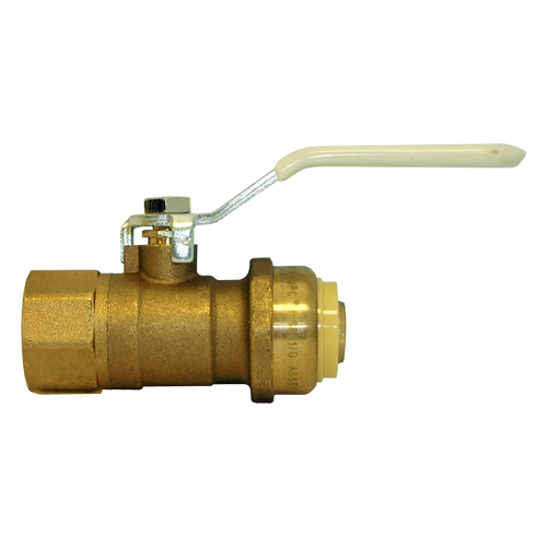 3/4" Brass Female NPT - CTS Push-To-Connect Bite-Force Ball Valve  LF-BVBF2126-14