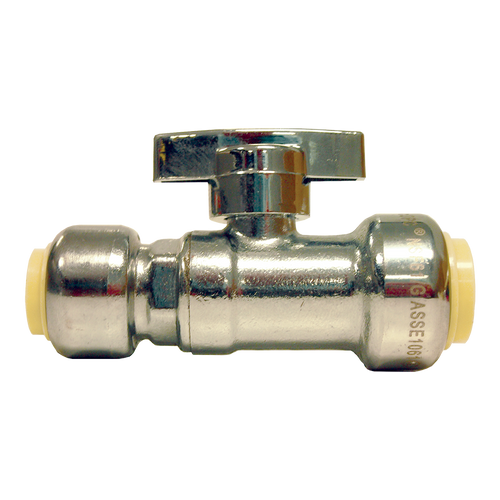 1/2 x 3/8" Lead Free Brass CTS - CTS Straight Reducing Shut Off Valve  LF-WSBF62-108