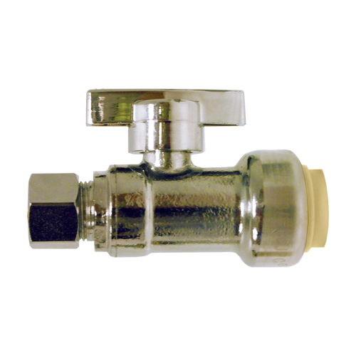 1/2 x 3/8" Lead Free Brass CTS - Compression Straight Shut Off Valve  LF-WSBF68-106