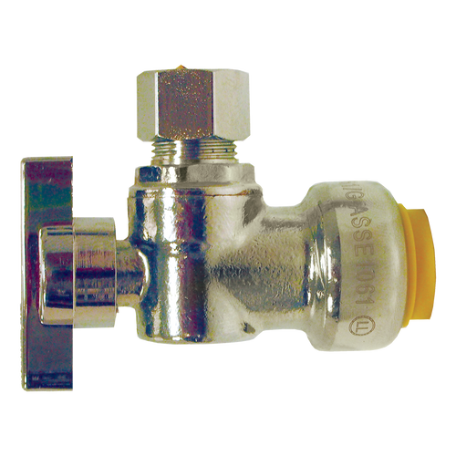 1/2 x 3/8" Lead Free Brass CTS - Compression 90° Shut Off Valve  LF-WSBF69-106