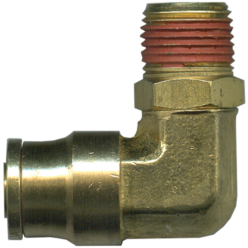 1/2 x 1/2" Brass DOT Push-To-Connect - Male NPT Swivel 90° Elbow  PC1469SW-8D