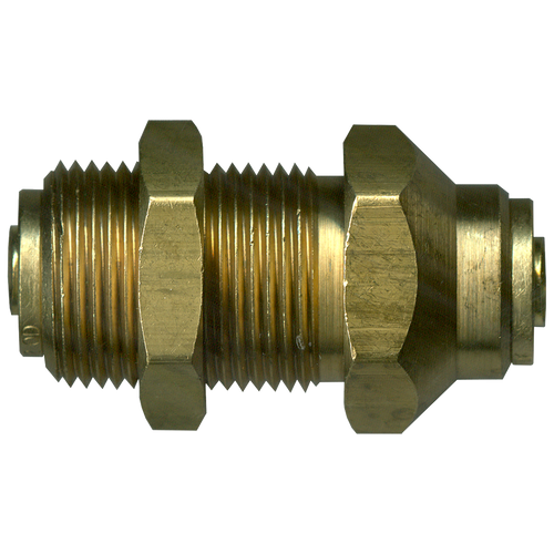 3/8" Brass DOT Push-To-Connect Bulkhead Union  PC1477-6