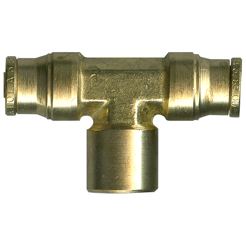 1/4 x 1/4 x 1/8" Brass DOT Push-To-Connect - Push-To-Connect - Female NPT Tee  PC1478-4A