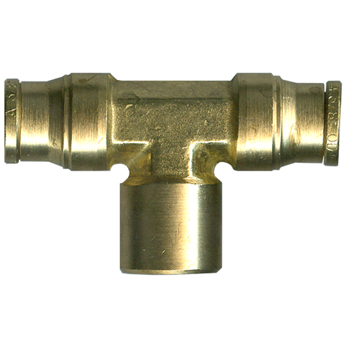 1/4 x 1/4 x 1/4" Brass Push-To-Connect - Push-To-Connect - Female NPT Tee  PC78-4B