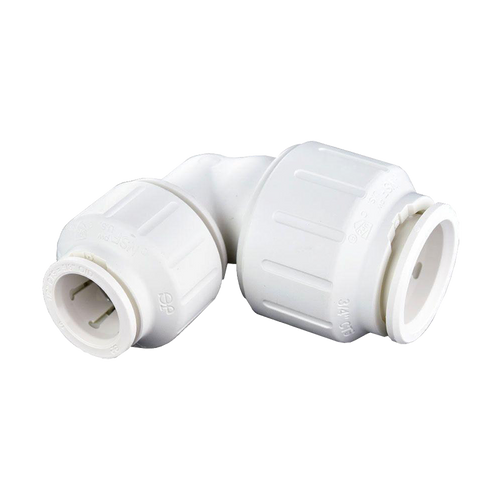 3/4 x 1/2" JG® White Polypropylene CTS Twist Lock 90° Reducing Elbow  PEI212820