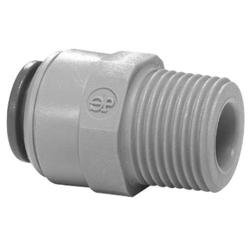 3/16 x 1/8" JG® Grey Acetal Push-To-Connect - Male NPT Connector  PI010621S
