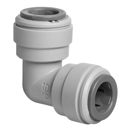 1/2 x 1/2" JG® Grey Acetal Male Stem - Push-To-Connect 90° Elbow  PI221616S