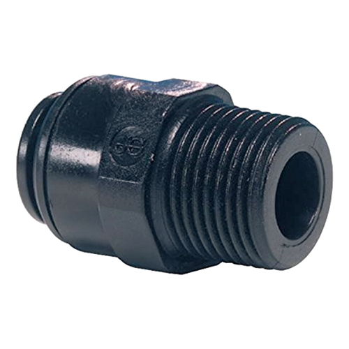 6mm x 1/4" JG® Black Acetal Push-To-Connect - Male NPT Connector  PM010622E