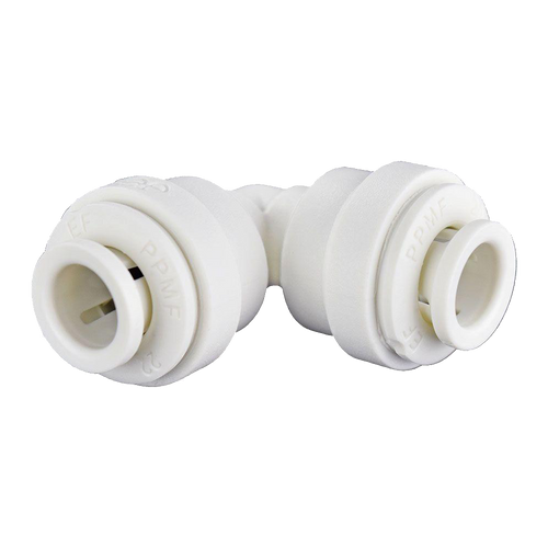 1/2" JG® White Polypropylene Push-To-Connect 90° Elbow  PP0316W