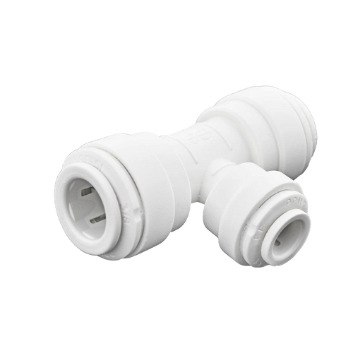 3/8 x 1/4 x 3/8" JG® White Polypropylene Push-To-Connect Reducing Tee  PP30120812W