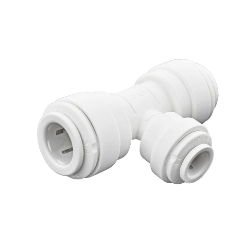 3/8 x 1/4" JG® White Polypropylene Push-To-Connect Reducing Tee  PP30121208W