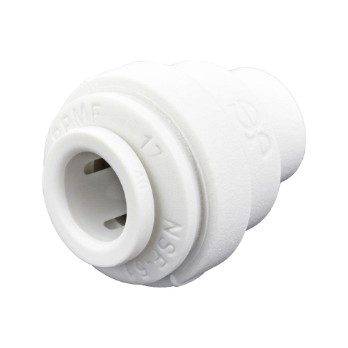1/4" JG® White Polypropylene Push-To-Connect Sealing End Cap  PP4608W