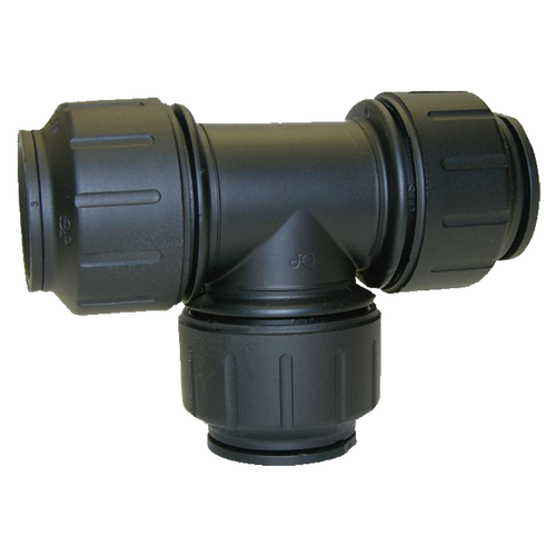 1" JG® Black Polysulfone CTS Twist Lock Tee  PSEI0236E