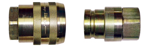 3/4 x 3/4" Steel 10,000 PSI High Pressure Flush Face Hydraulic Q/D Coupler - Female NPT  QD-71-3C12-12F