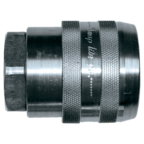 1/2 x 1/2" Steel 10,000 PSI High Pressure Flush Face Hydraulic Q/D Coupler - Female NPT  QD-71-3C8-8F