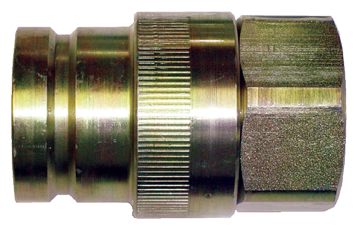 1 x 1" Steel 10,000 PSI High Pressure Flush Face Hydraulic Q/D Nipple - Female NPT  QD-71-3N16-16F