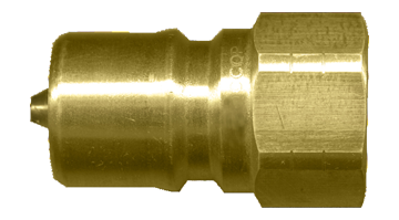3/4 x 3/4" Brass ISO "B" Hydraulic Q/D Nipple - Female NPT  QD-BISOBN12-12F