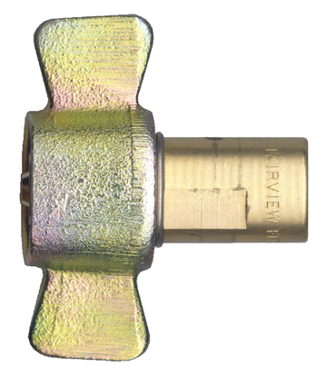 1-1/2 x 1-1/2" Brass Aero FD51 Hydraulic Thread-To-Connect Coupler - Female NPT  QD-BTTWC24-24F