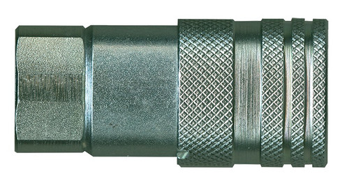 1/4 x 1/4" Steel ISO 16028 "Bobcat" Hydraulic Q/D Flush Face Coupler - Female NPT  QD-HTMAC4-4F