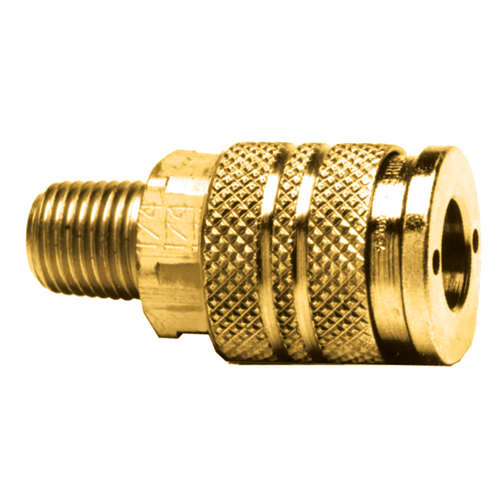 3/8 x 1/2" Steel Industrial Pneumatic Q/D Coupler - Male NPT  QD-INDAC6-8M