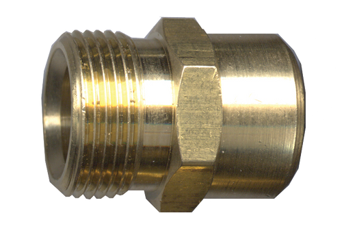 22mm-1.5 w/14mm x 3/8" Brass Pressure Wash Male Stem - Female NPT Adapter  QD-KARN-6F