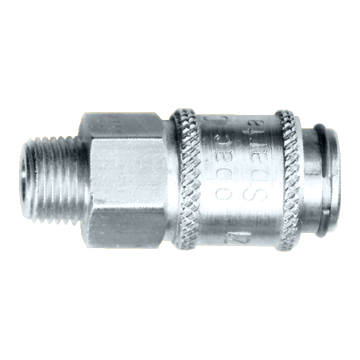 1/8 x 1/8" Brass Miniature Pneumatic Q/D Coupler - Male NPT  QD-MINIAC2-2M