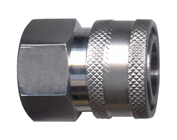 1/2" Stainless Steel Pressure Washer Q/D Coupler - Female NPT  QD-SSTC8-8F
