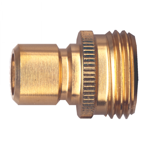 3/4"-11.5 Brass Water Hose Q/D Nipple - Male Water Hose Thread  QD-WHNM
