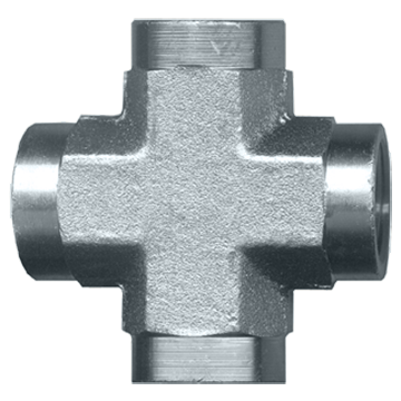 3/8" Steel Female NPT Cross  S1002-C