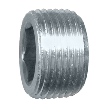 1/8" Steel Male NPT Recessed Hex Sealing Plug  S1018-A
