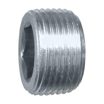 1/4" Steel Male NPT Recessed Hex Sealing Plug  S1018-B