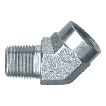 1 x 1" Steel Male NPT - Female NPT 45° Elbow  S1024-H